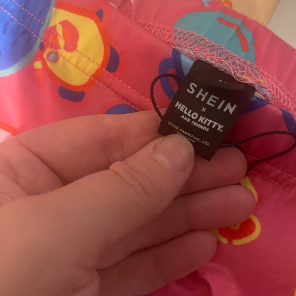 Hello kitty skirt hot pink stretchy body con 90s Kidcore skirt medium - Picture 5 of 8